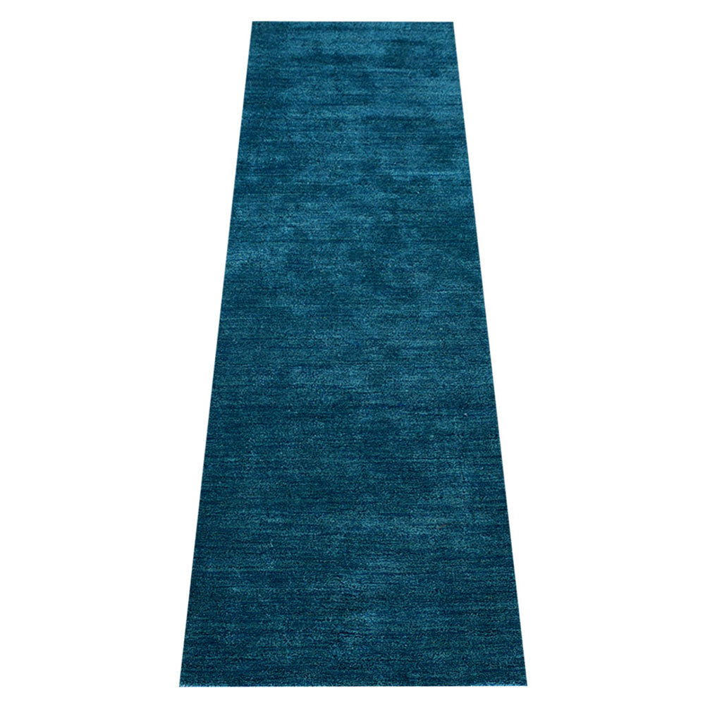Solid Hand Knotted Silk & Wool Rug