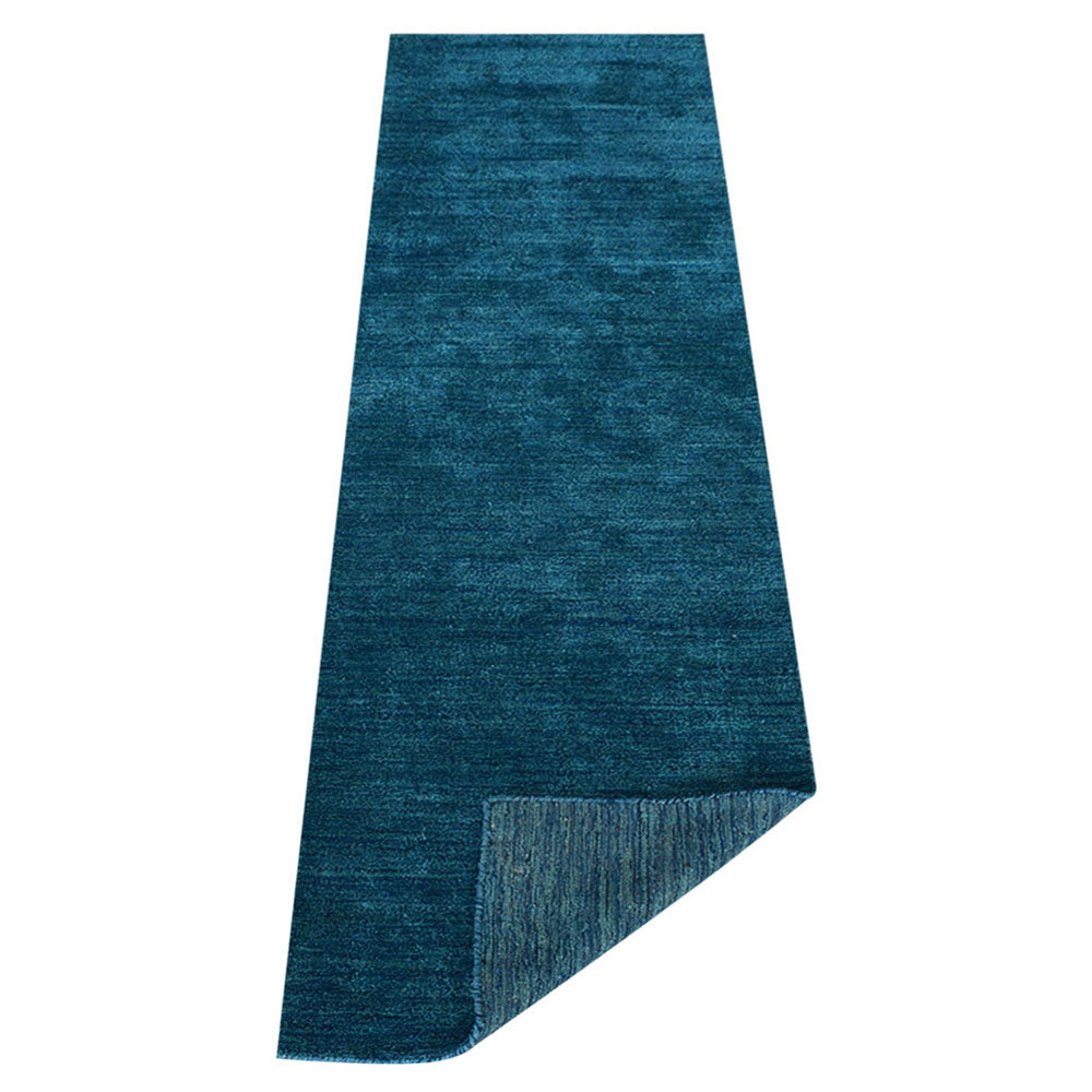 Solid Hand Knotted Silk & Wool Rug
