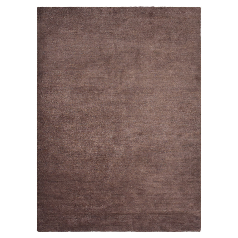 Solid Hand Knotted Silk & Wool Rug