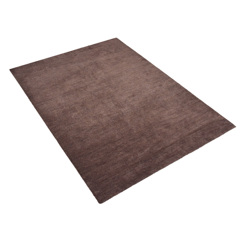 Solid Hand Knotted Silk & Wool Rug