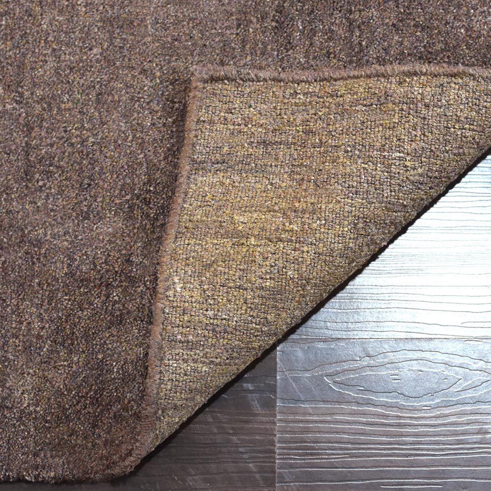 Solid Hand Knotted Silk & Wool Rug