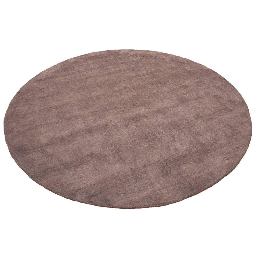 Solid Hand Knotted Silk & Wool Rug