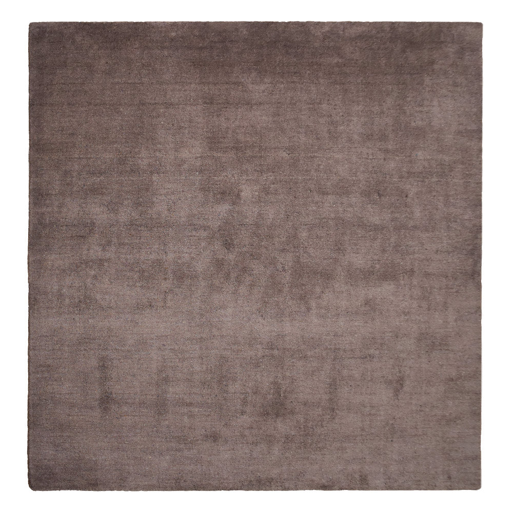 Solid Hand Knotted Silk & Wool Rug