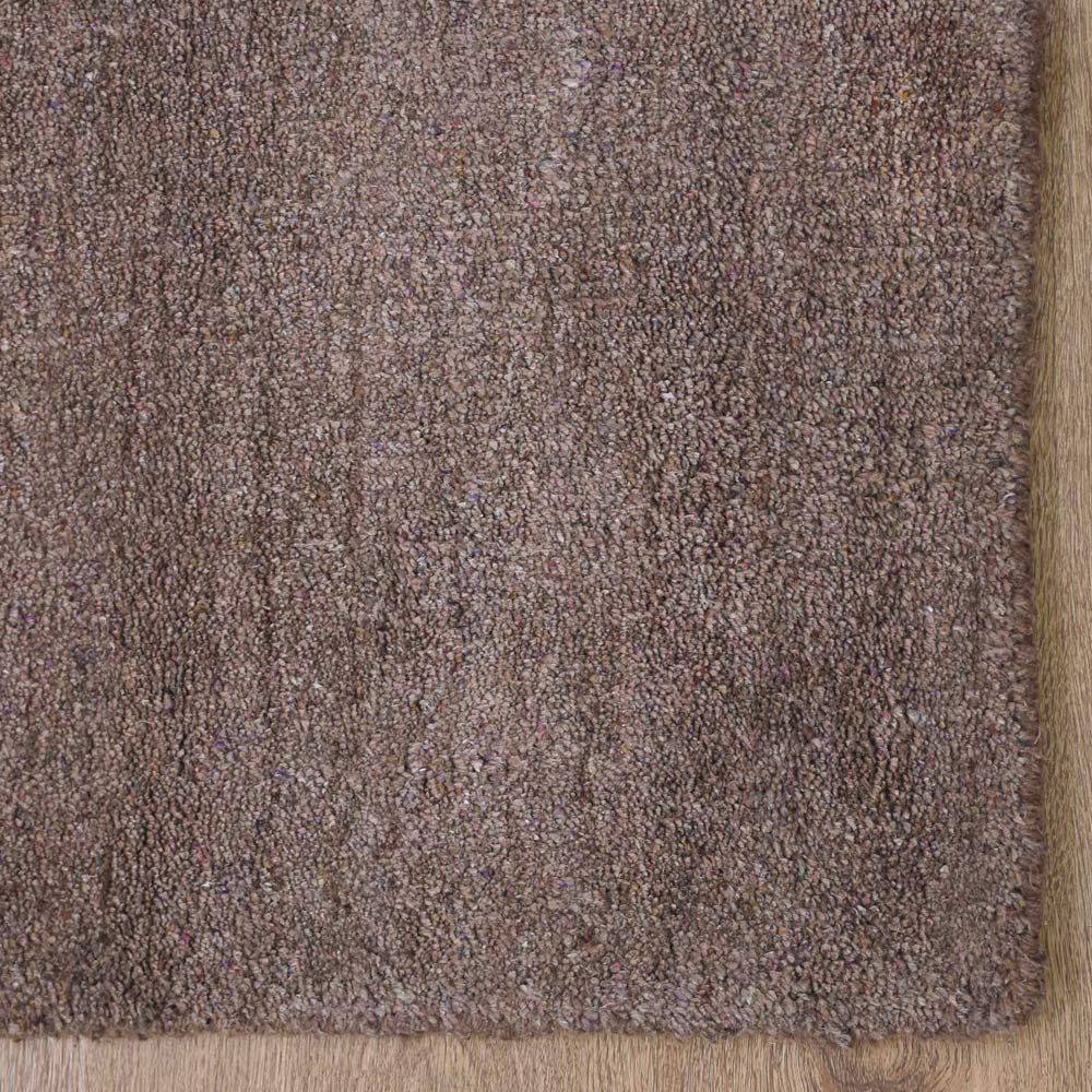 Solid Hand Knotted Silk & Wool Rug
