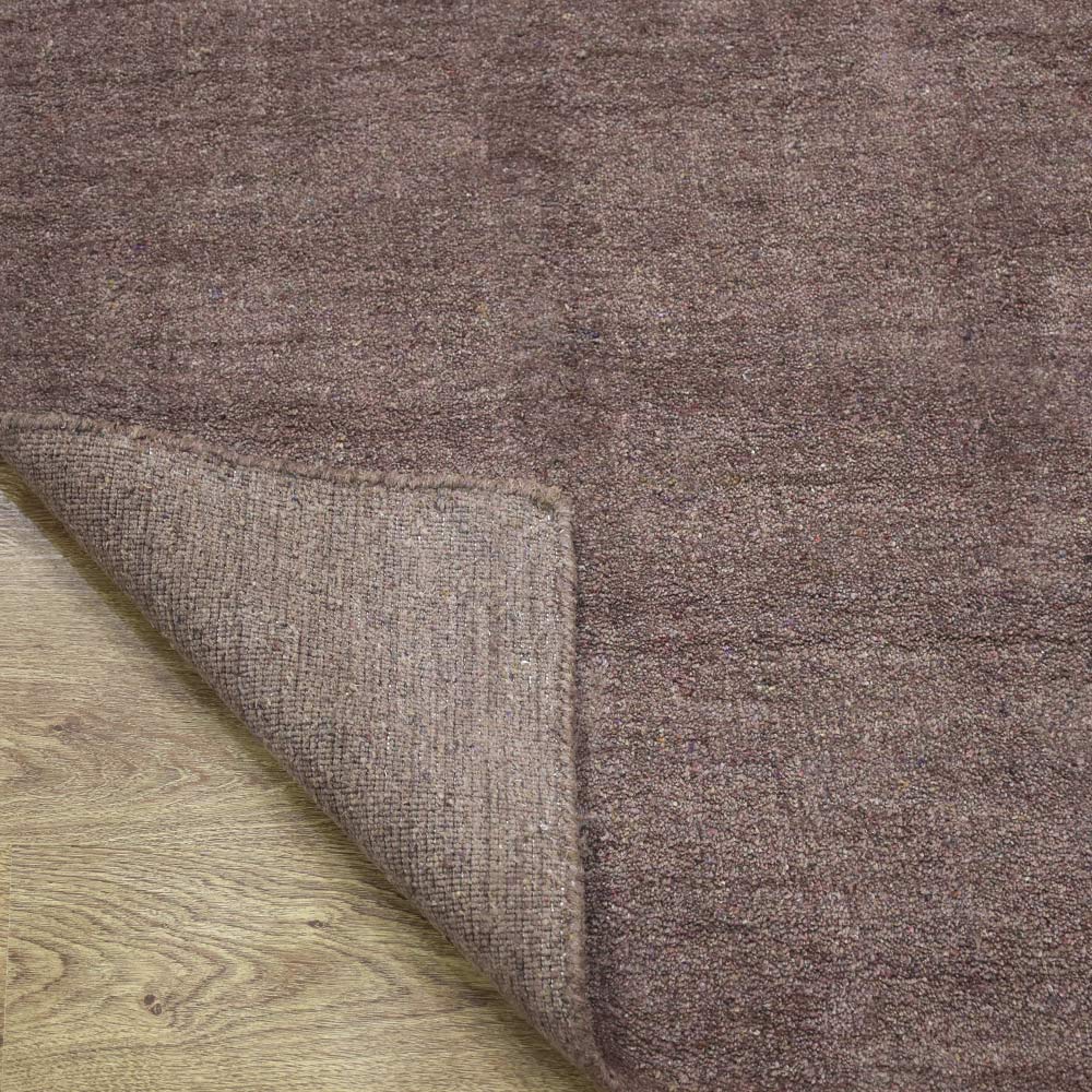 Solid Hand Knotted Silk & Wool Rug