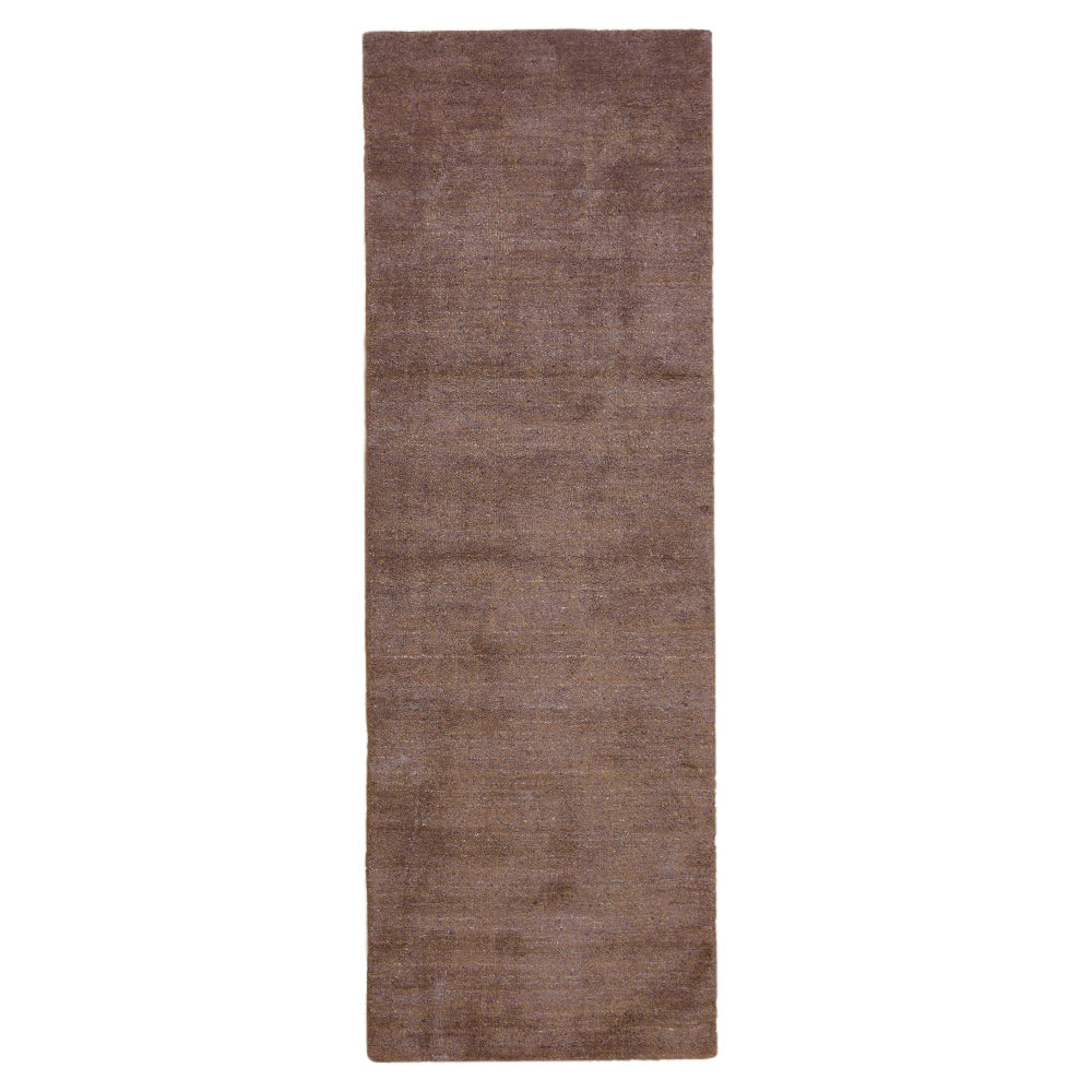 Solid Hand Knotted Silk & Wool Rug