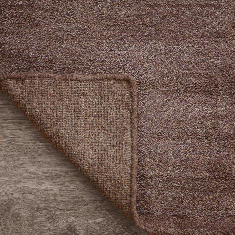 Solid Hand Knotted Silk & Wool Rug