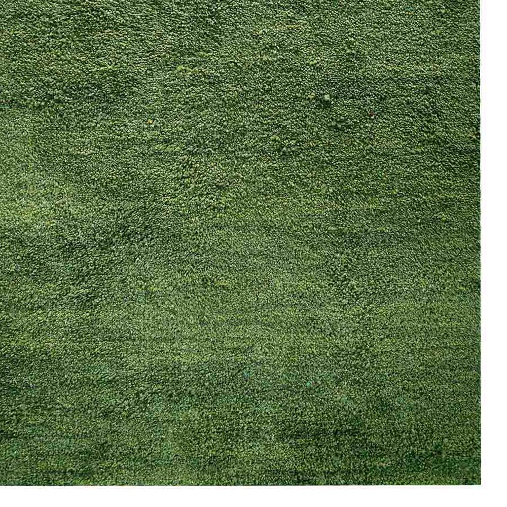 Solid Hand Knotted Silk & Wool Rug