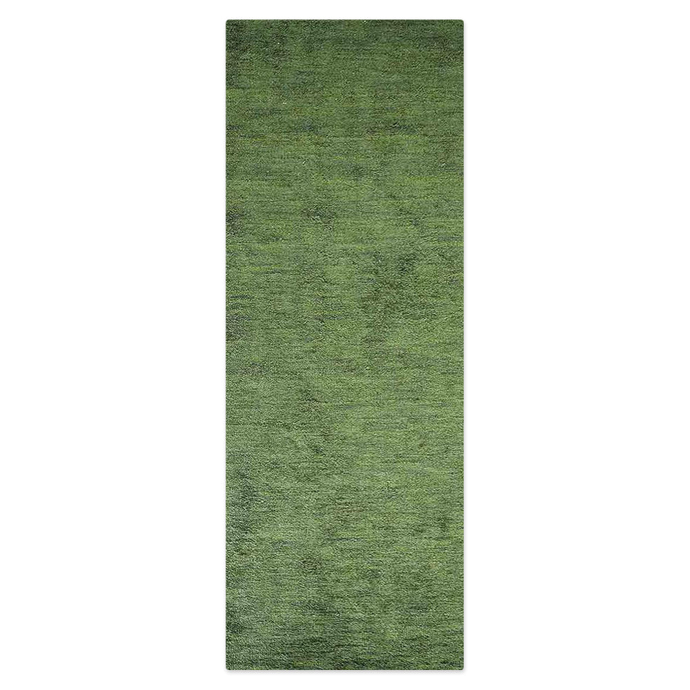 Solid Hand Knotted Silk & Wool Rug