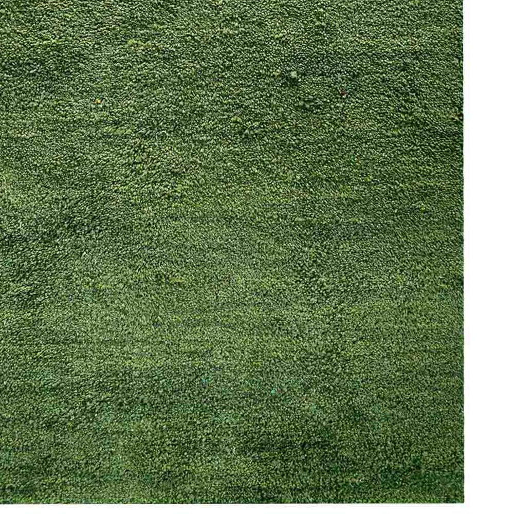 Solid Hand Knotted Silk & Wool Rug