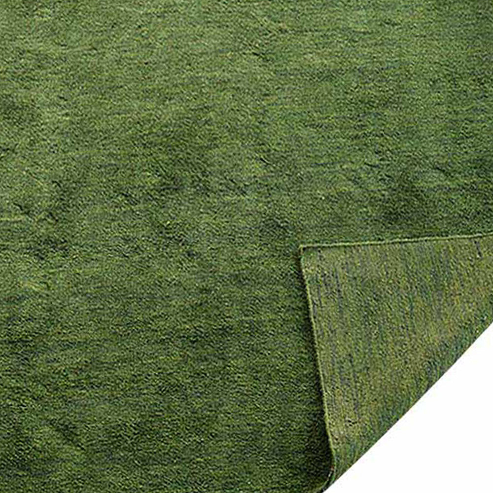 Solid Hand Knotted Silk & Wool Rug