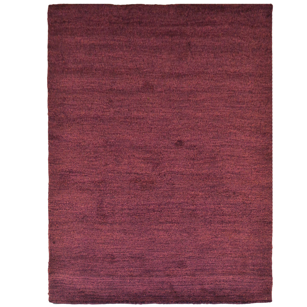 Solid Hand Knotted Silk & Wool Rug
