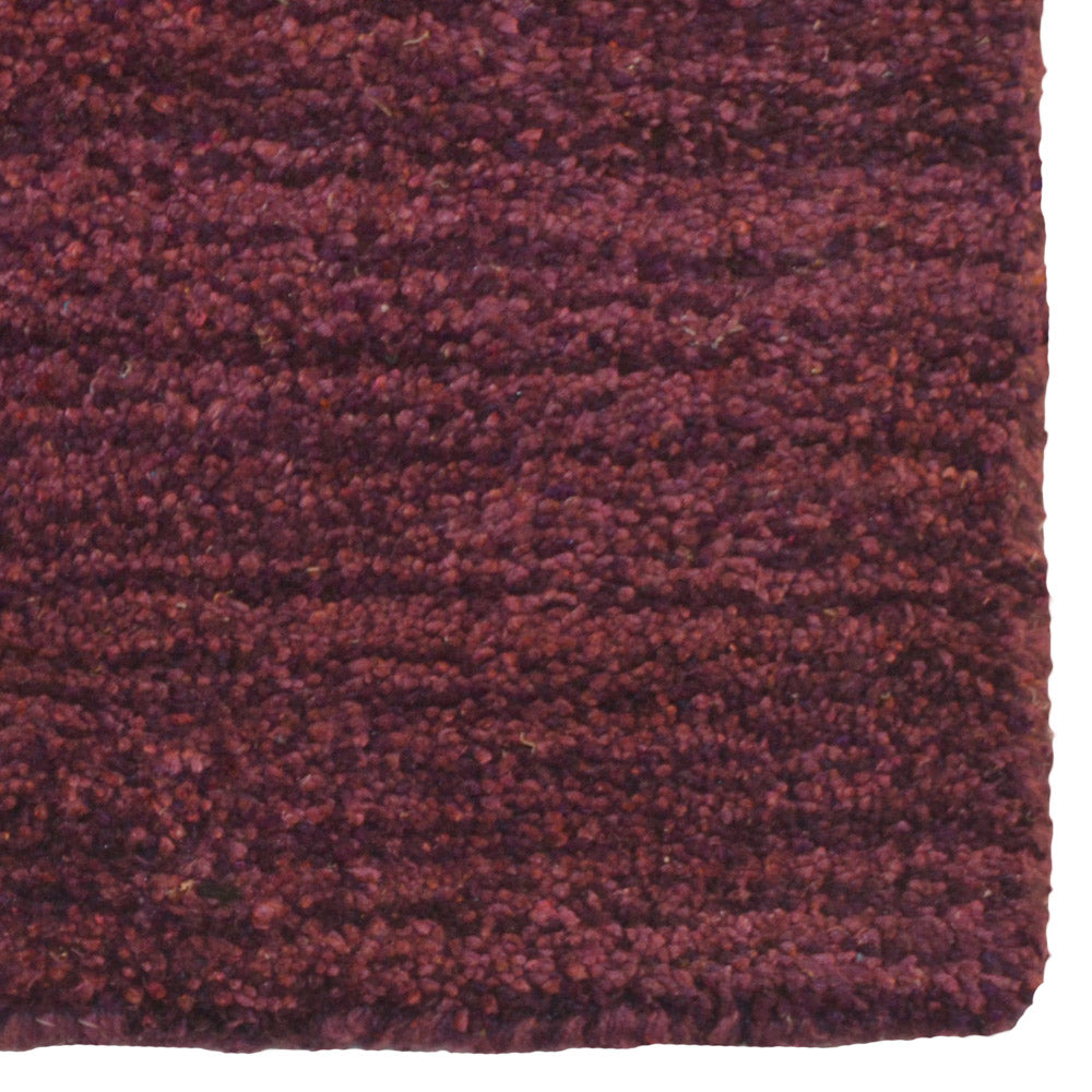 Solid Hand Knotted Silk & Wool Rug
