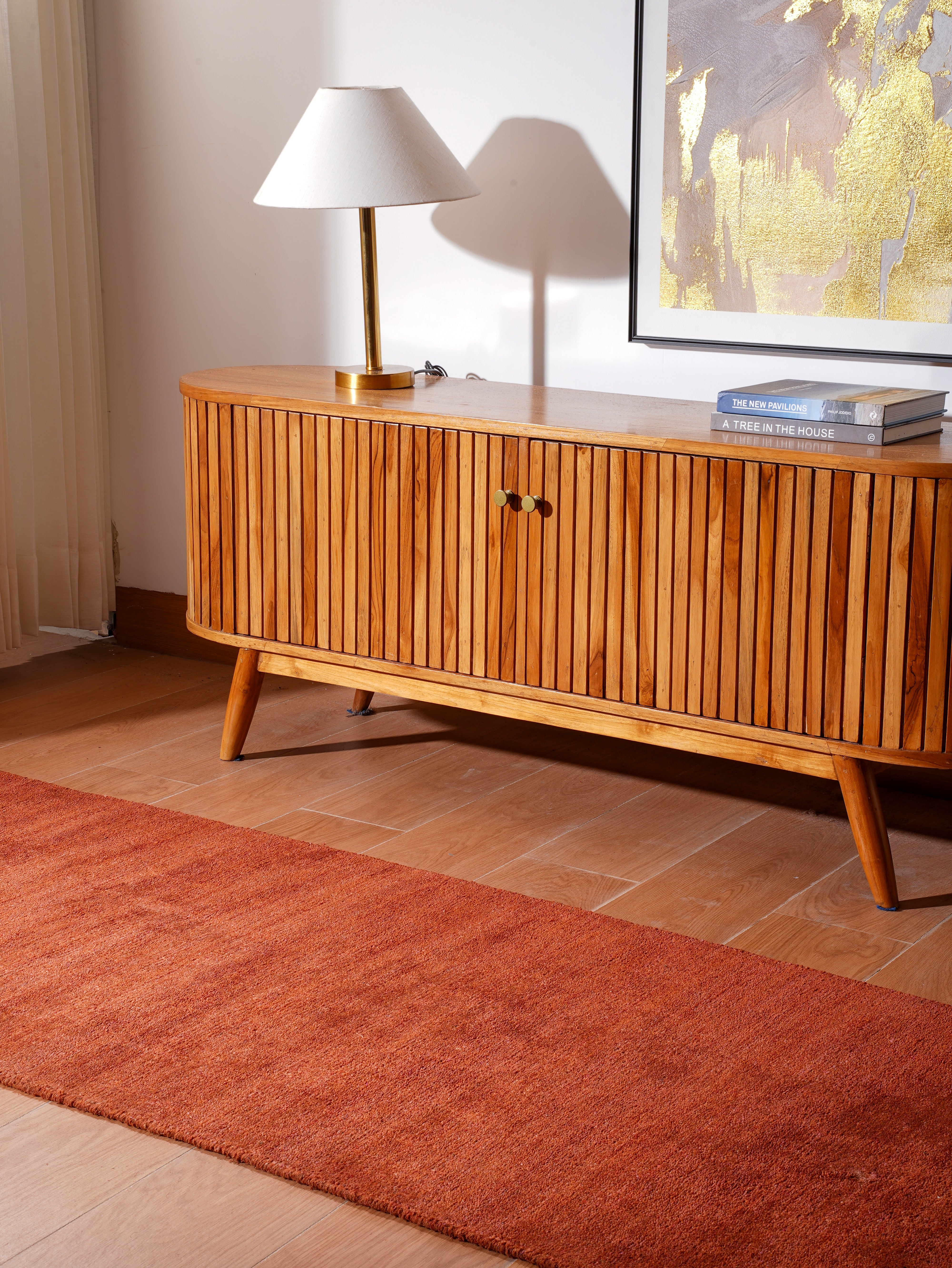 Dual Tone Hand Knotted Silk & Wool Rug