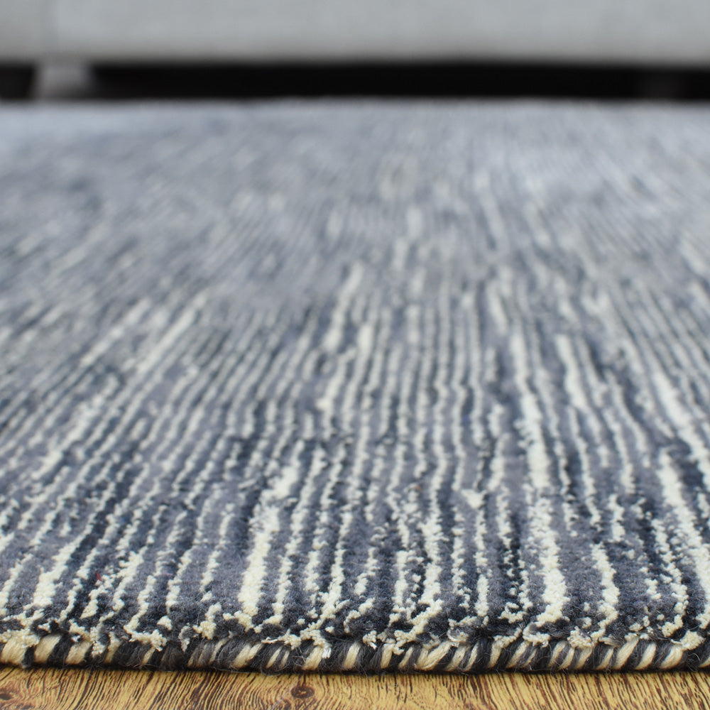 Dual Tone Hand Knotted Wool & Silk Rug