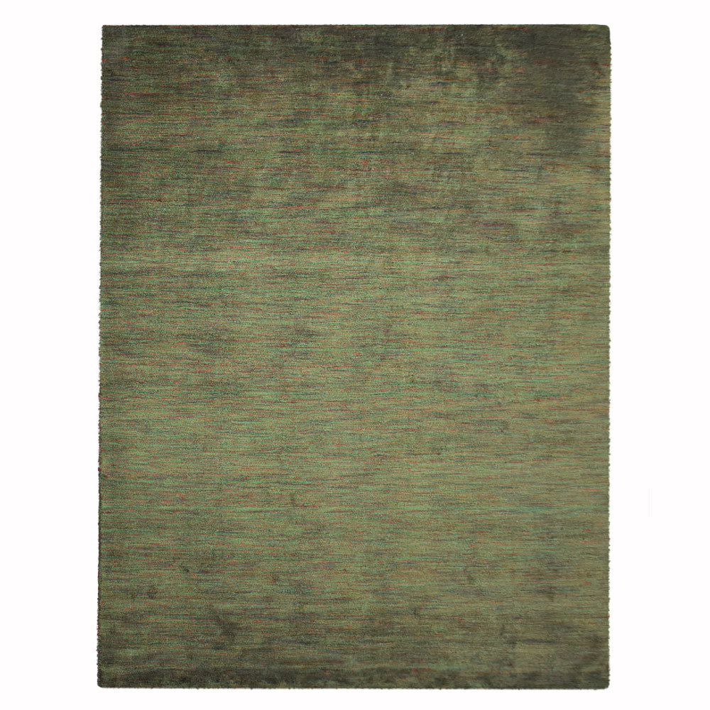 Dual Tone Hand Knotted Wool & Silk Rug