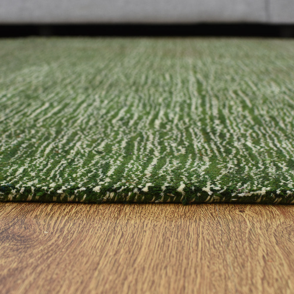 Dual Tone Hand Knotted Wool & Silk Rug