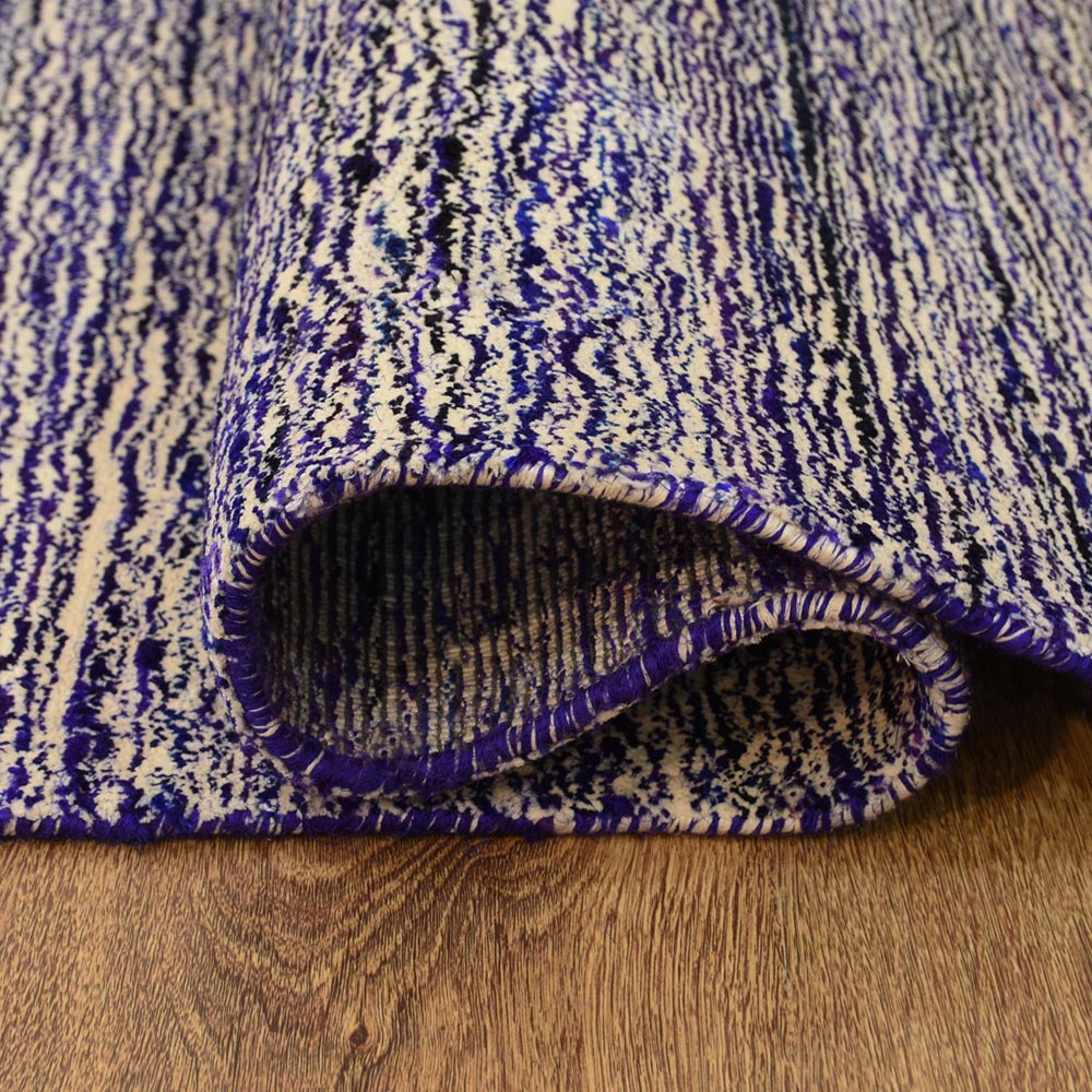 Dual Tone Hand Knotted Wool & Silk Rug