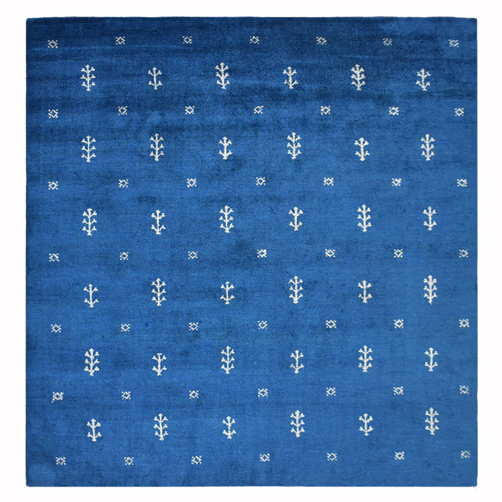 Iver Hand Knotted Silk & Wool Green Area Rug