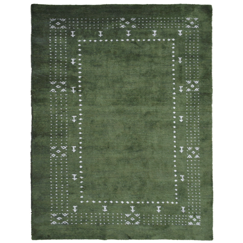 Bria Hand Knotted Silk & Wool Red Area Rug