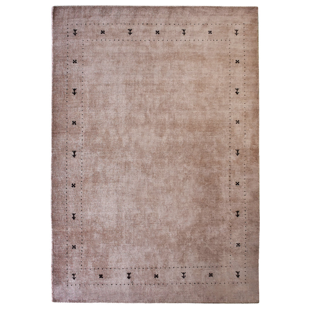 Fia Hand Knotted Silk & Wool Orange Area Rug