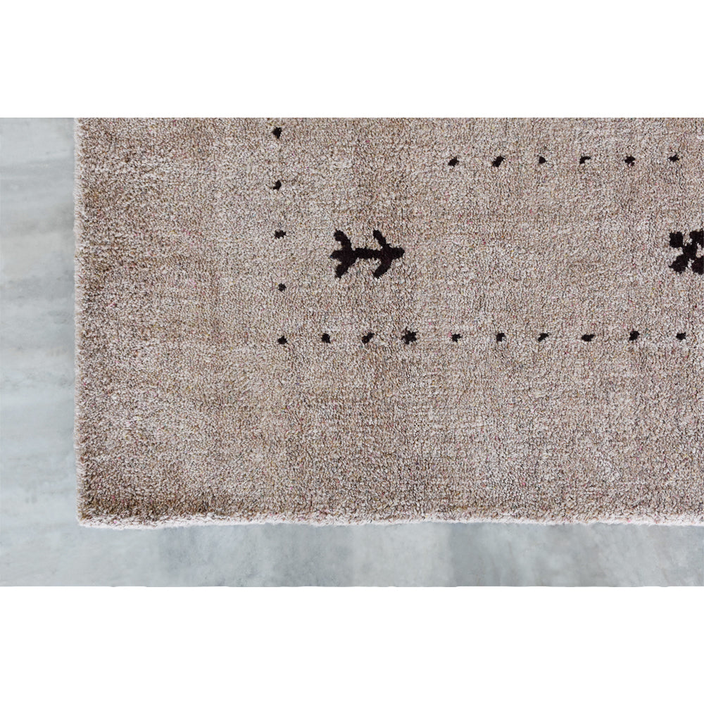 Fia Hand Knotted Silk & Wool Orange Area Rug