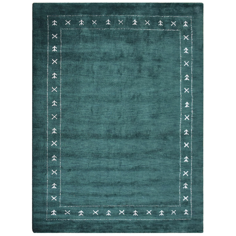 Fia Hand Knotted Silk & Wool Orange Area Rug
