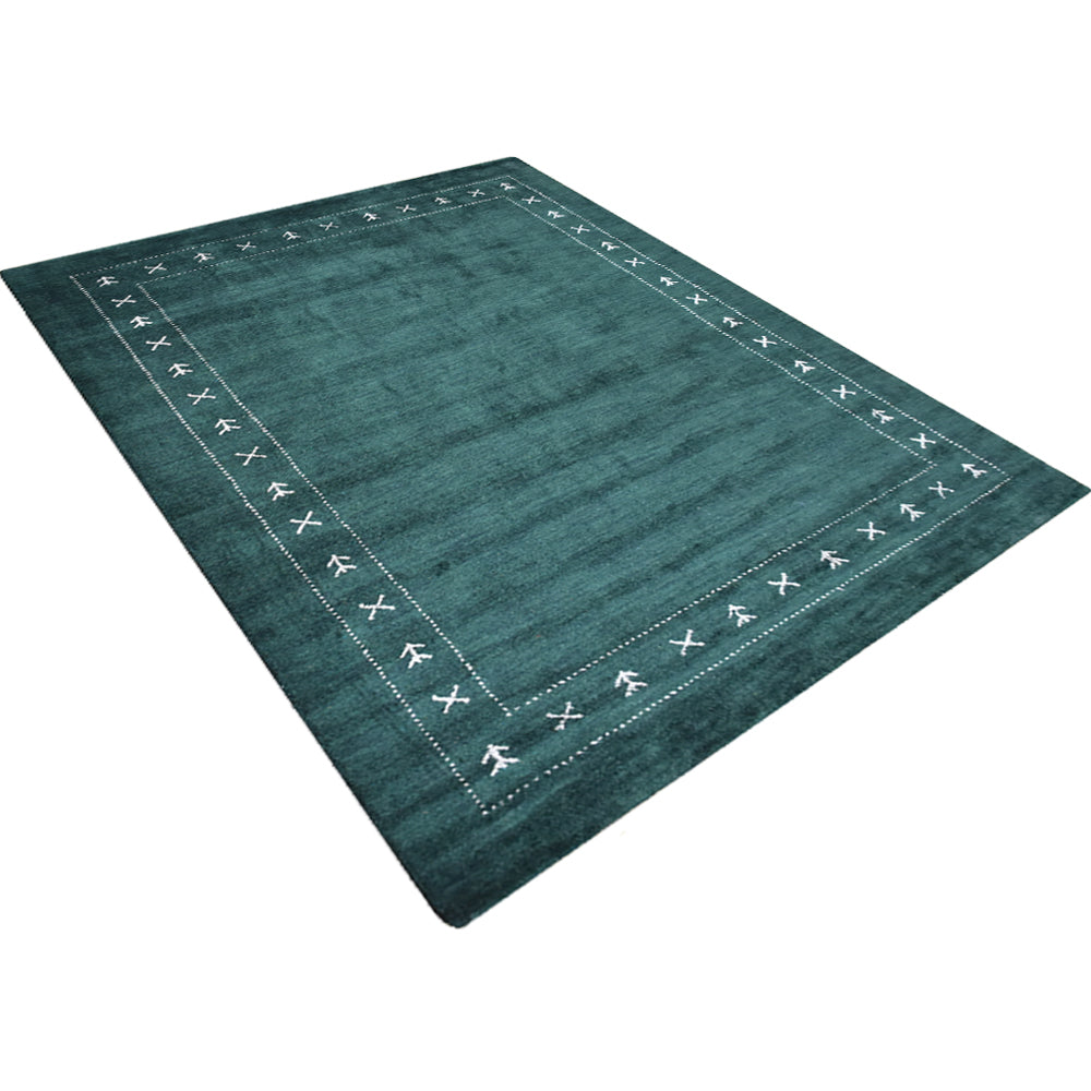 Fia Hand Knotted Silk & Wool Orange Area Rug