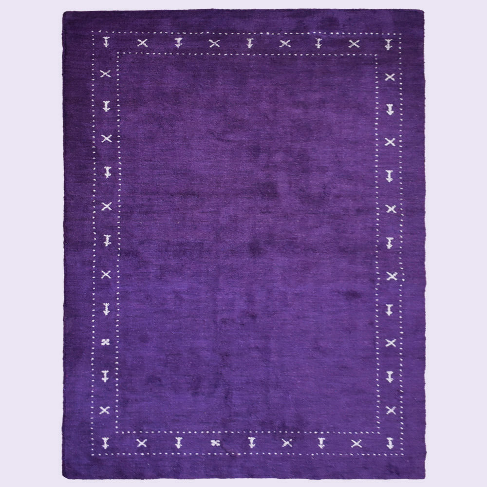 Fia Hand Knotted Silk & Wool Orange Area Rug