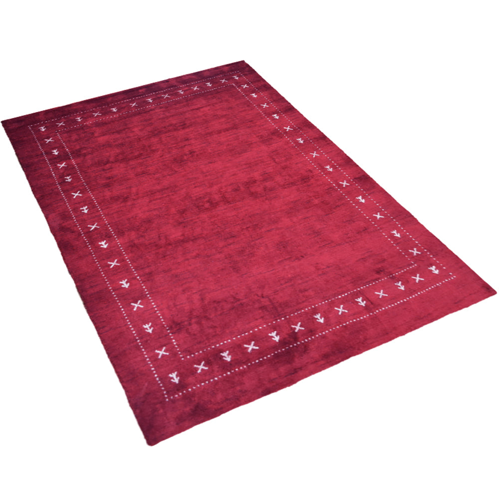 Fia Hand Knotted Silk & Wool Orange Area Rug