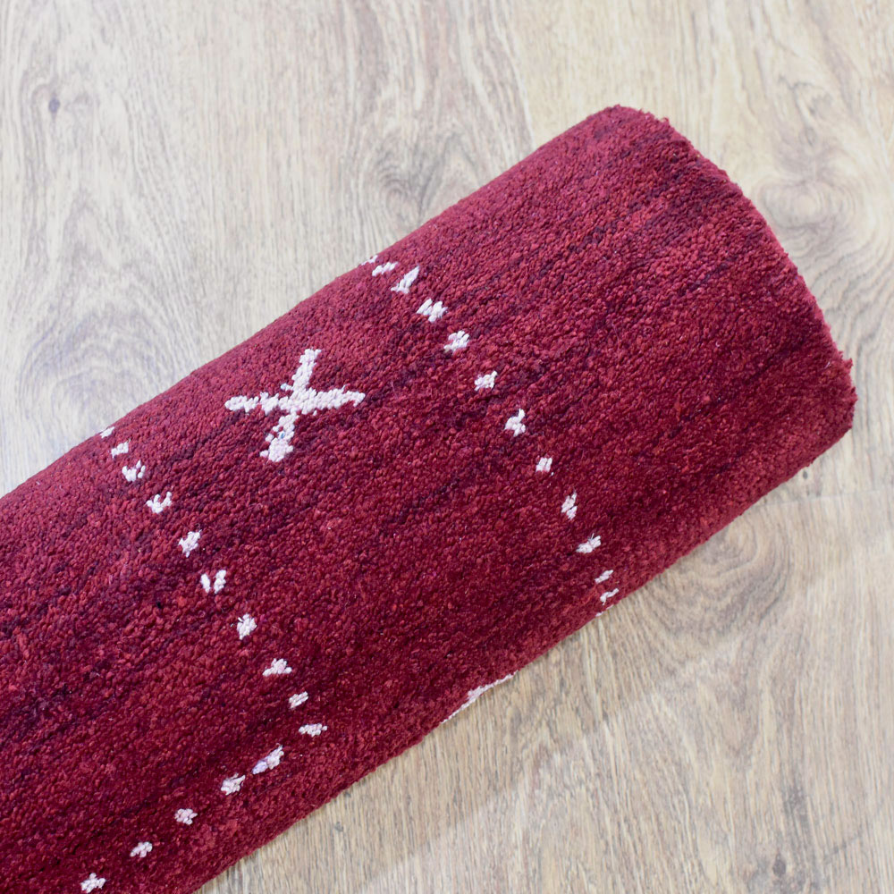 Fia Hand Knotted Silk & Wool Orange Area Rug