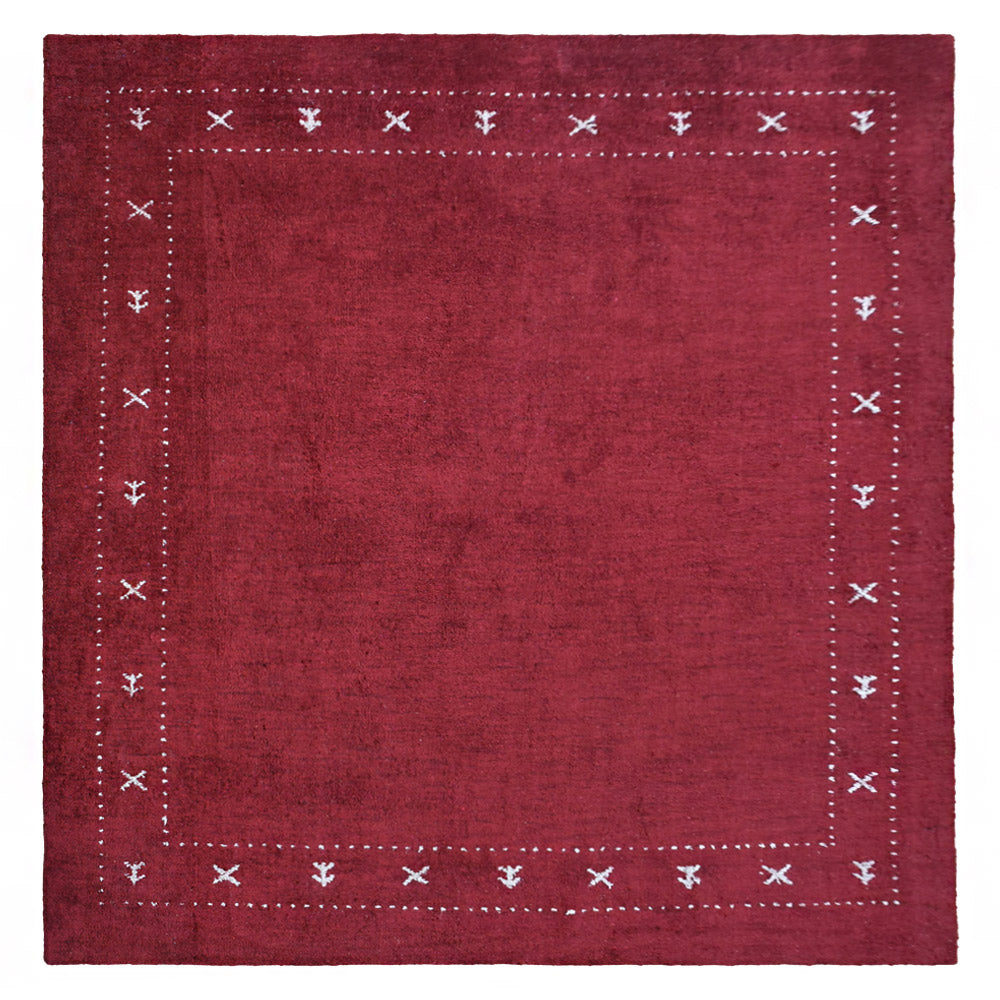 Fia Hand Knotted Silk & Wool Orange Area Rug