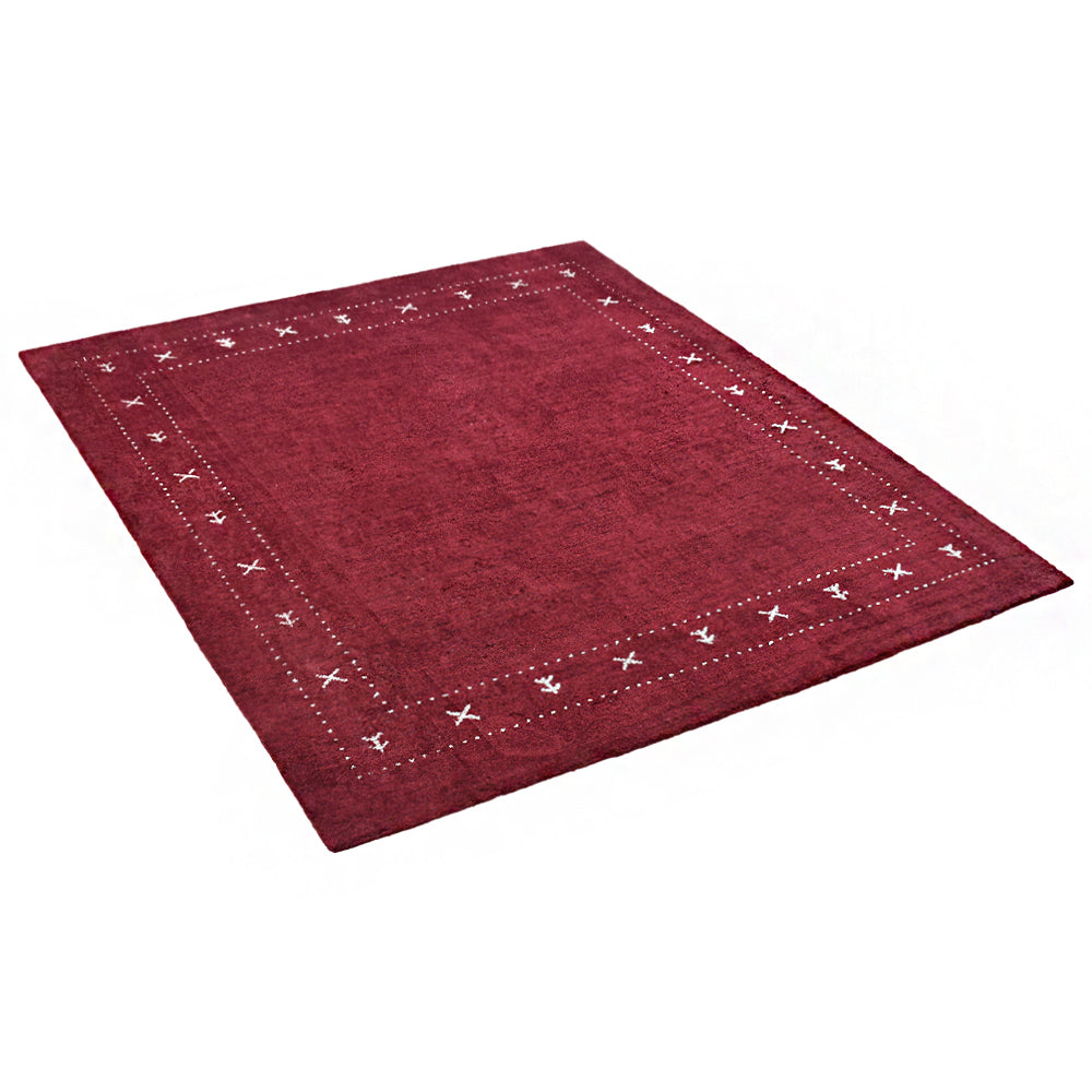 Fia Hand Knotted Silk & Wool Orange Area Rug