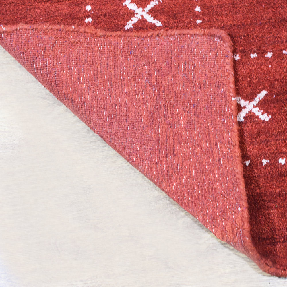 Fia Hand Knotted Silk & Wool Orange Area Rug