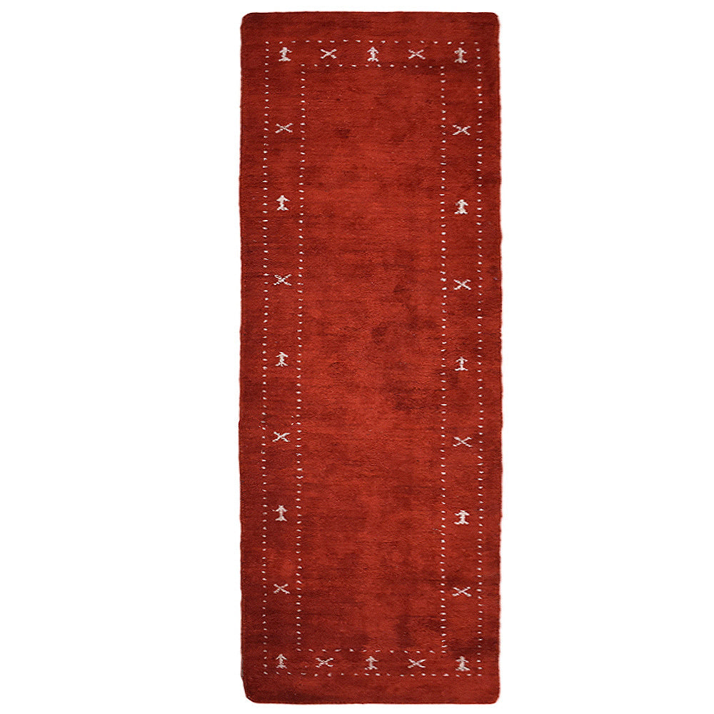Fia Hand Knotted Silk & Wool Orange Area Rug