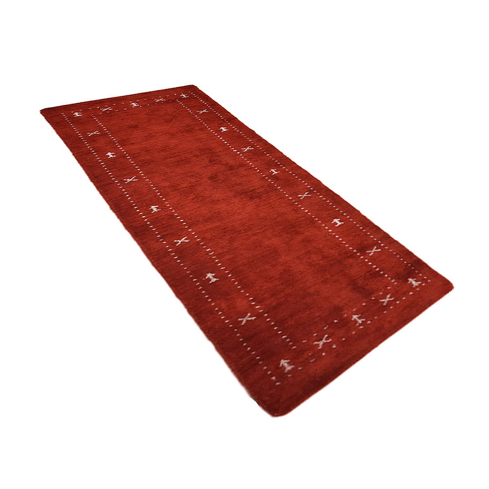 Fia Hand Knotted Silk & Wool Orange Area Rug
