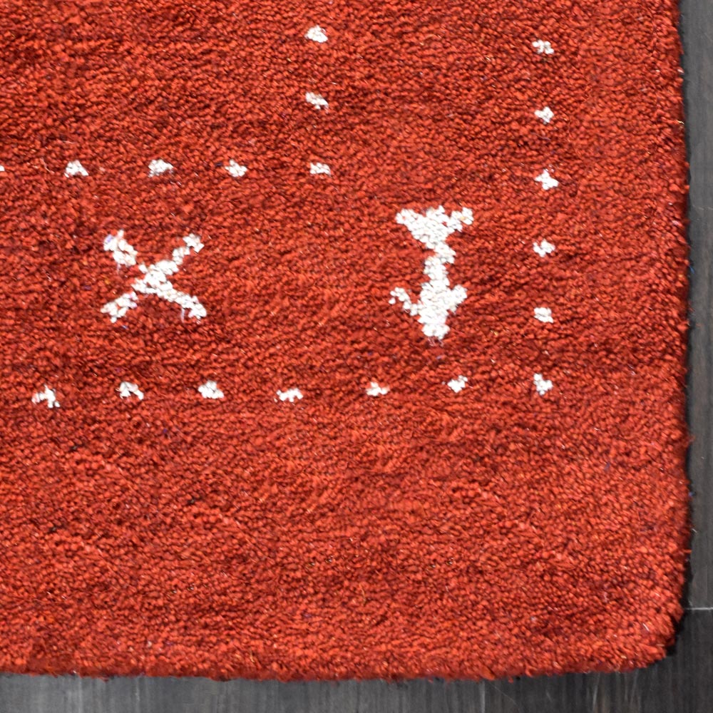 Fia Hand Knotted Silk & Wool Orange Area Rug