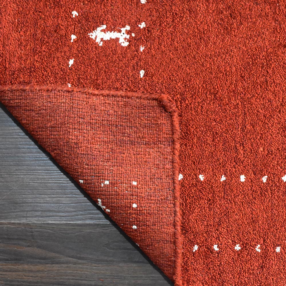 Fia Hand Knotted Silk & Wool Orange Area Rug