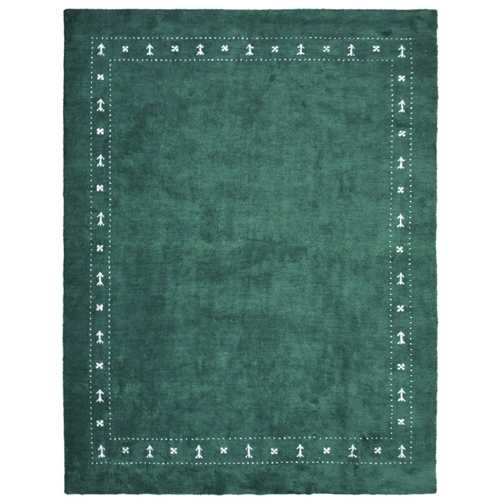 Fia Hand Knotted Silk & Wool Orange Area Rug