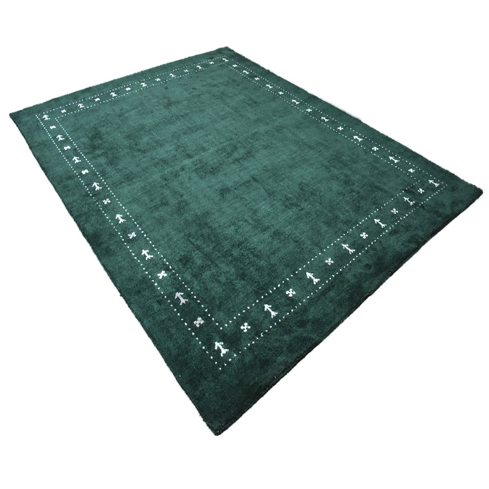 Fia Hand Knotted Silk & Wool Orange Area Rug