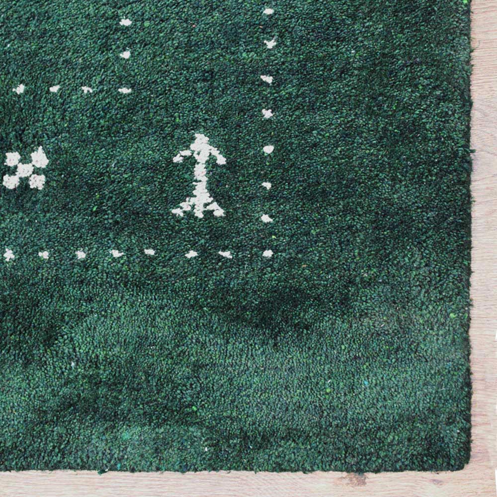 Fia Hand Knotted Silk & Wool Orange Area Rug