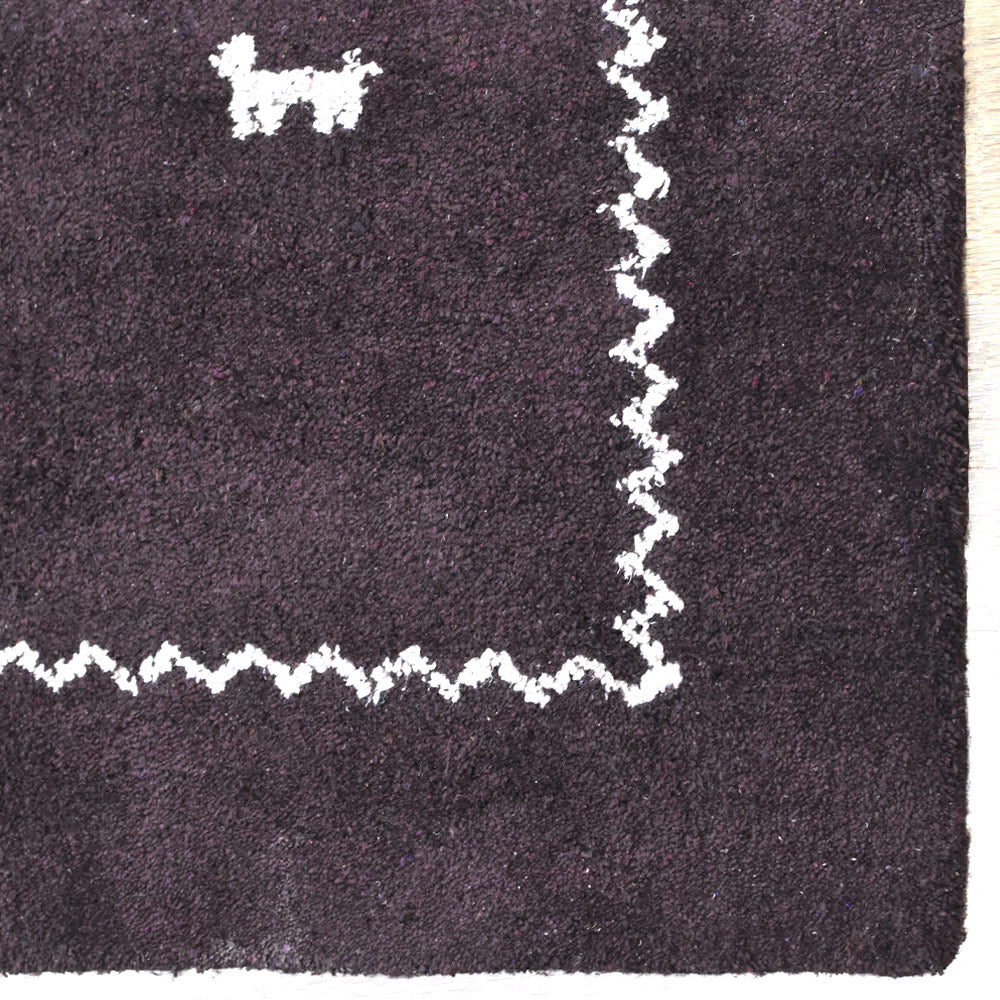 Matera Hand Knotted Loom Silk Mix Area Rug