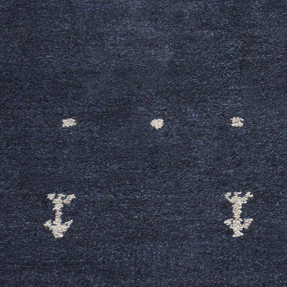 Dale Hand Knotted Silk & Wool Blue Area Rug