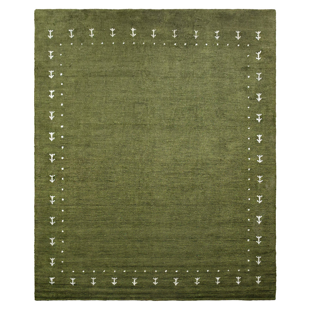 Dale Hand Knotted Silk & Wool Blue Area Rug