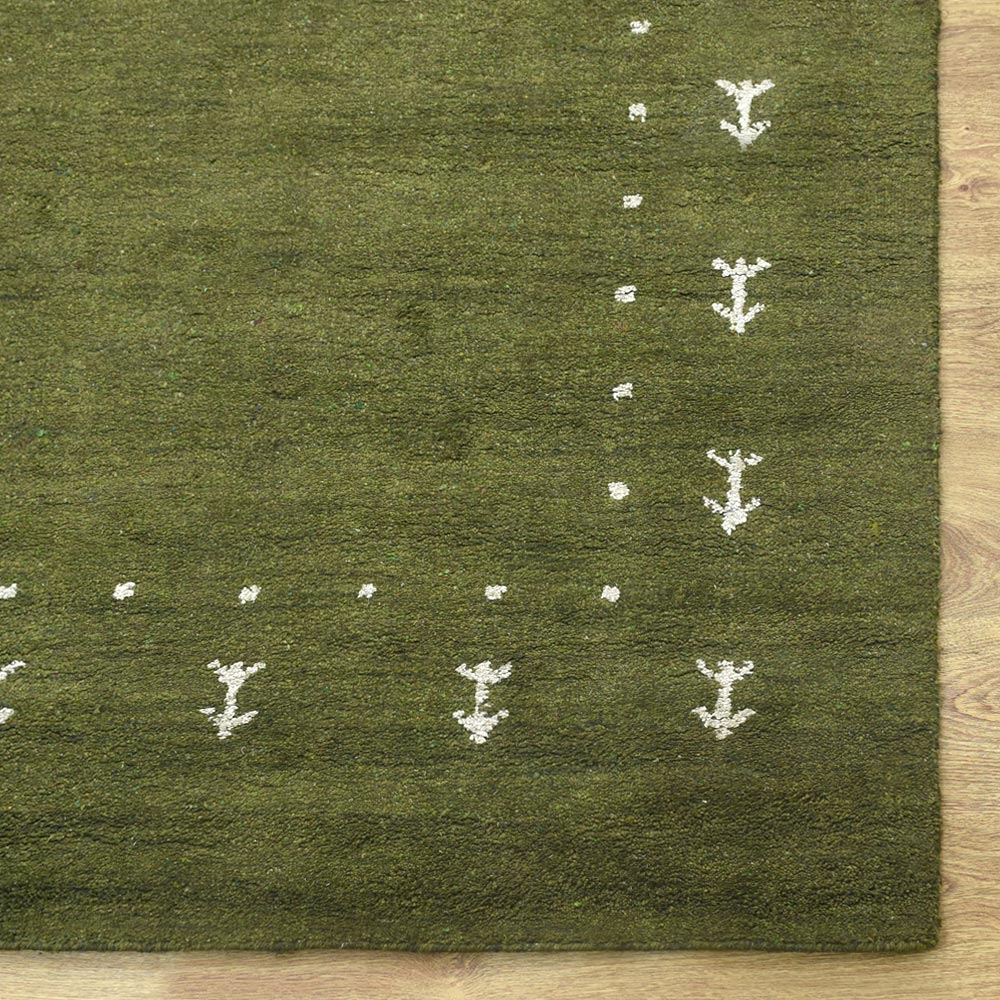 Dale Hand Knotted Silk & Wool Blue Area Rug