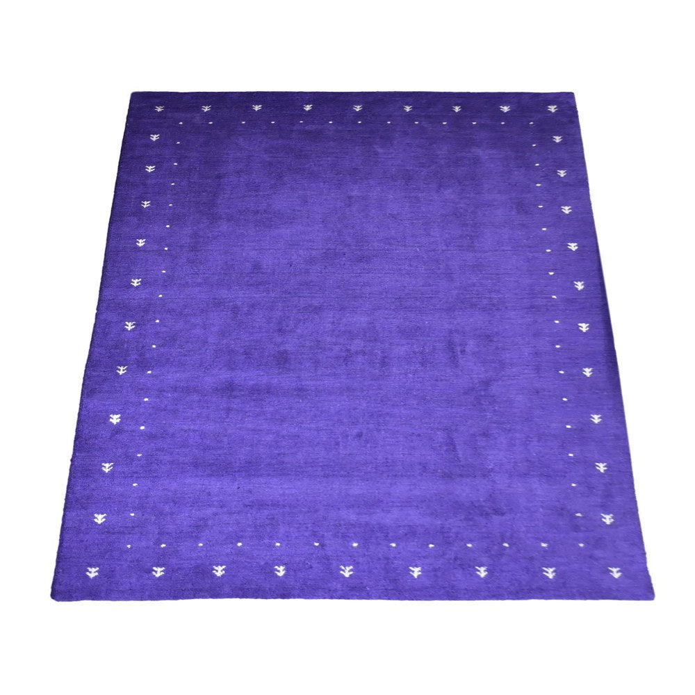Dale Hand Knotted Silk & Wool Blue Area Rug