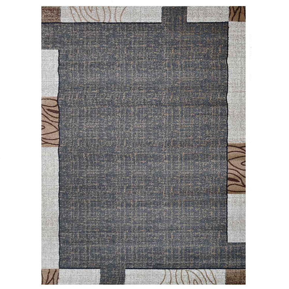 Modern Grid Machine Woven Polypropylene Rug
