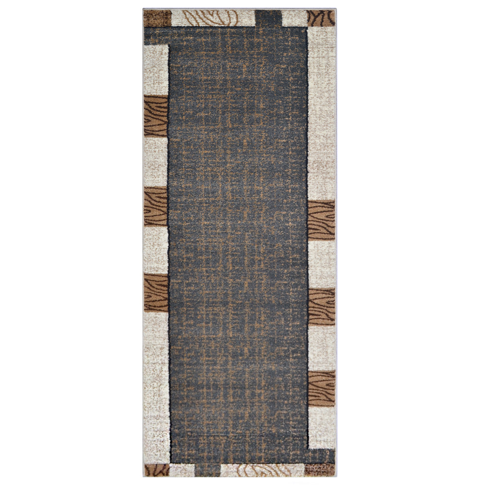 Modern Grid Machine Woven Polypropylene Rug