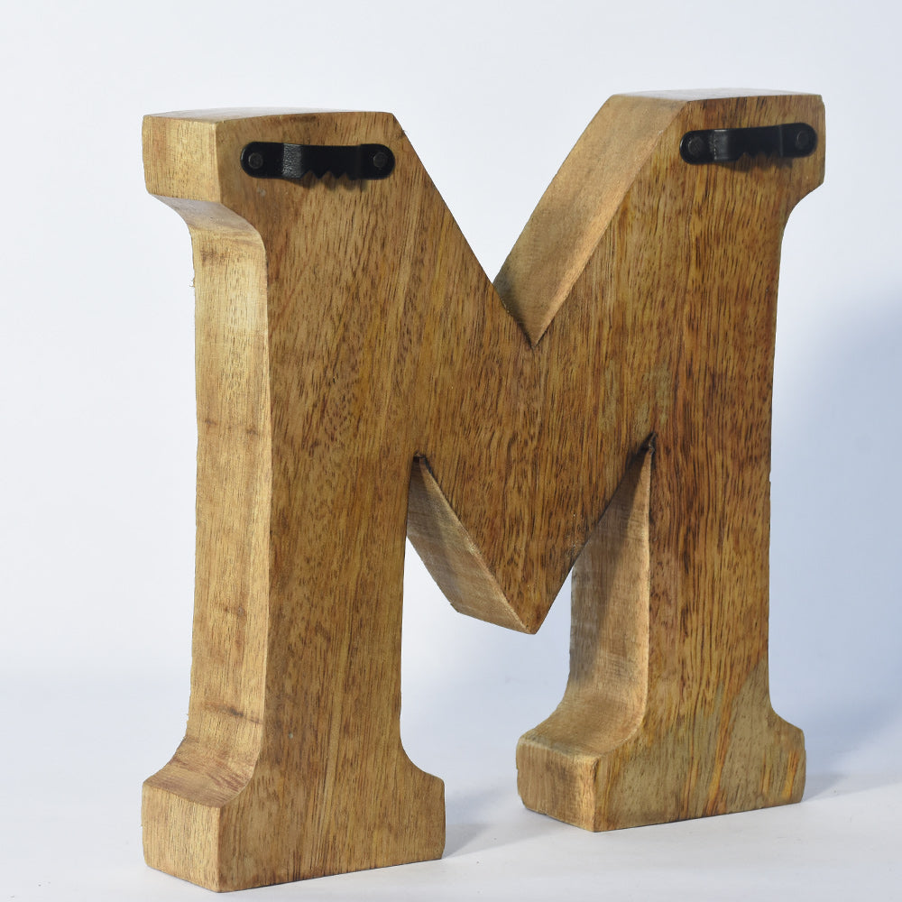 Vintage Ornate Carved Letter & Numbers Solid Wood