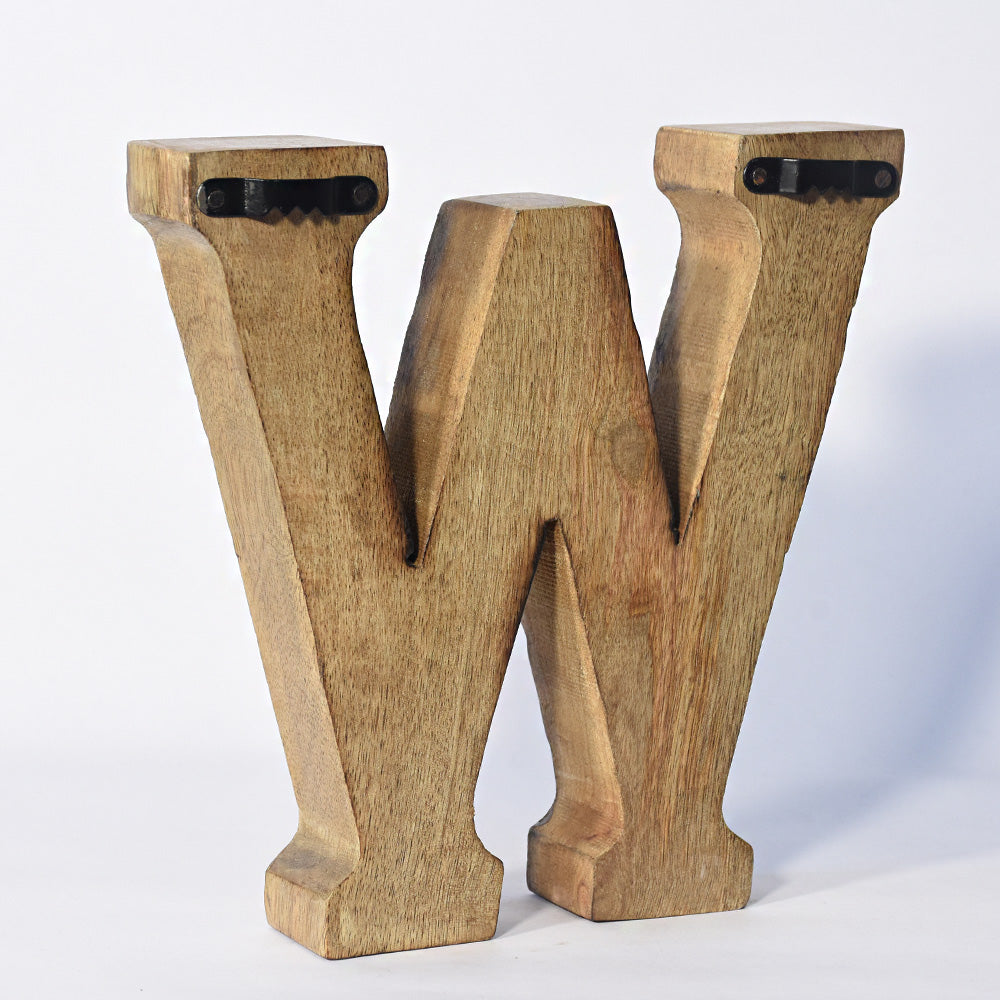Vintage Ornate Carved Letter & Numbers Solid Wood